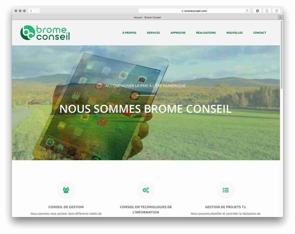 Site web de Brome Conseil